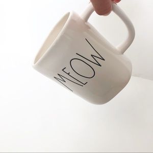 Rae Dunn White "Meow" Coffee Cup